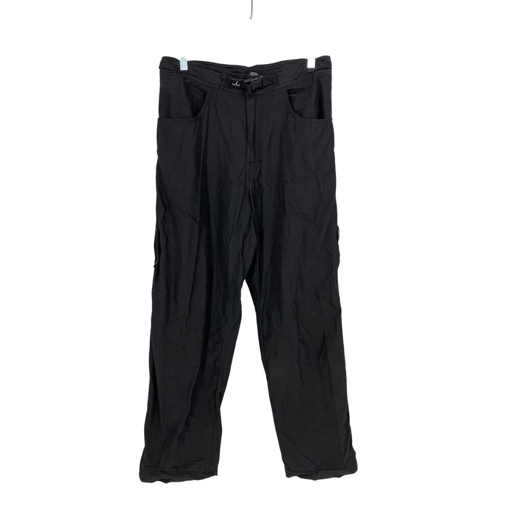 Vintage Prana Cargo Pants Mens Sz Medium Black Adjustable Waist 30" Inseam